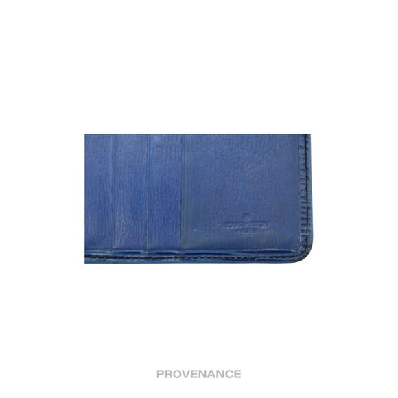 🔴 Louis Vuitton MALLETIER 6CC Bifold Wallet Toledo Blue Epi - Picture 8 of 9